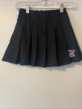 Justice Black Pleated Mini Skort with Powerpuff Patch